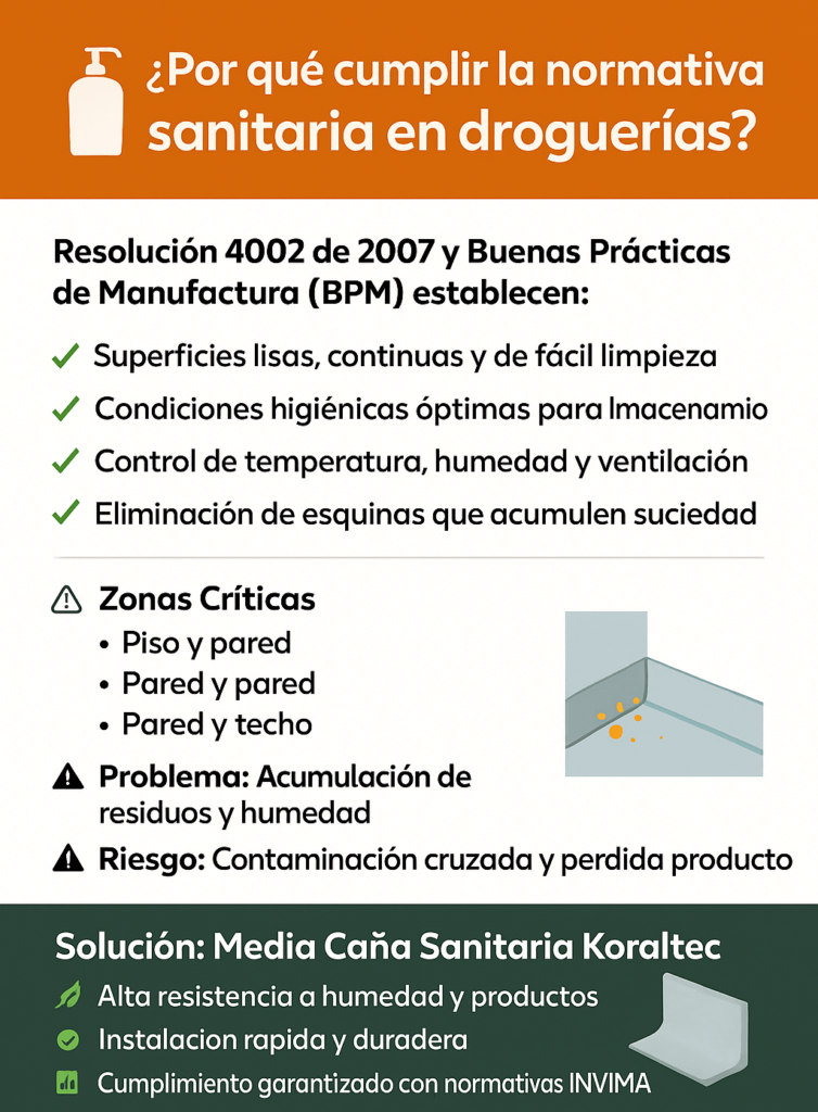Infografía Normas de Sanidad para Droguerías